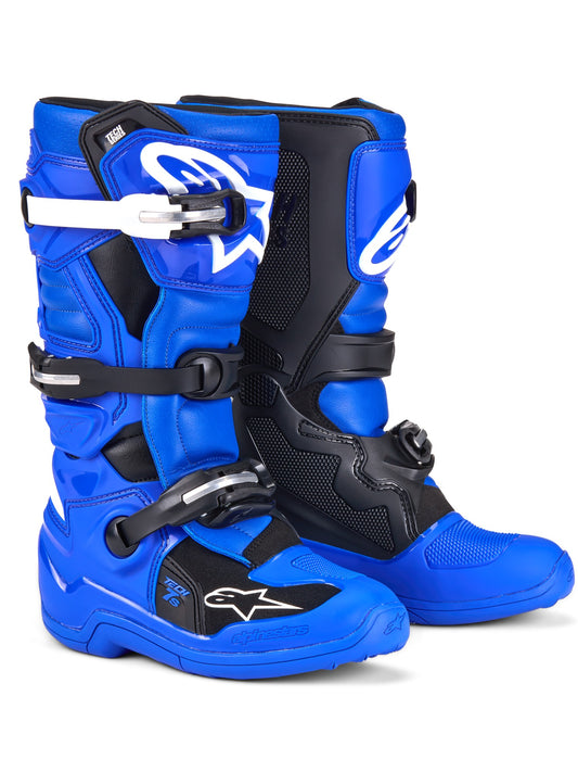 ALPINESTARS YOUTH TECH 7S BOOTS - BLUE BLACK WHITE