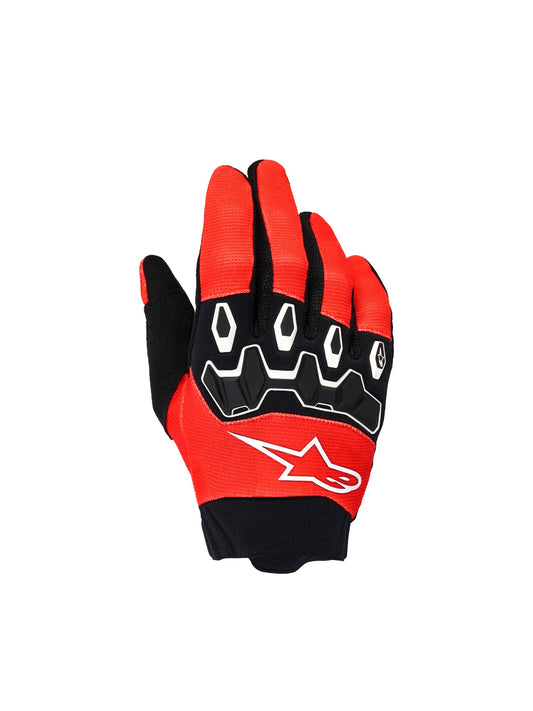 ALPINESTARS YOUTH & KIDS FULL BORE V2 GLOVES - BRIGHT RED BLACK