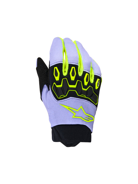 ALPINESTARS YOUTH & KIDS FULL BORE V2 GLOVES - PURPLE YELLOW FLUO