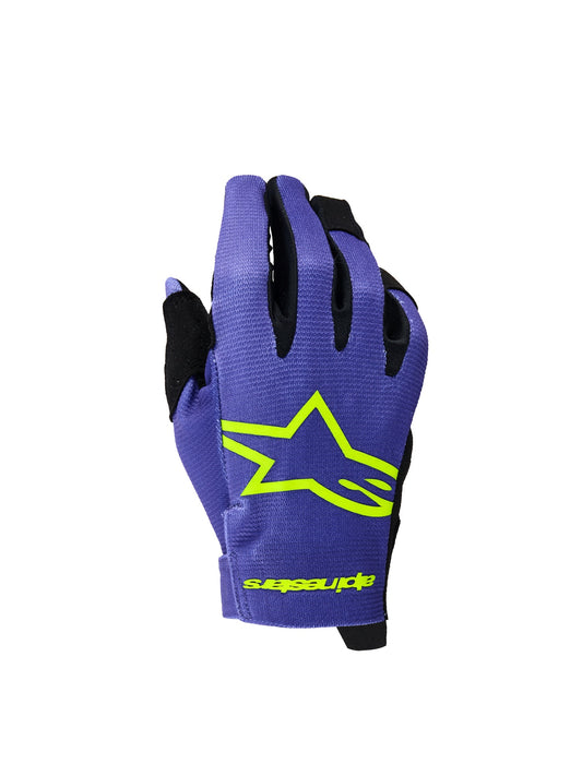 ALPINESTARS YOUTH & KIDS RADAR GLOVES - PURPLE YELLOW FLUO