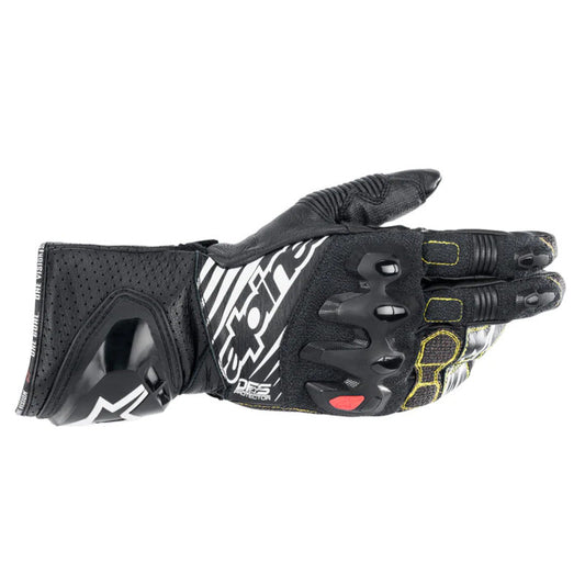 Alpinestars GP Tech V2 Leather Gloves - Black White