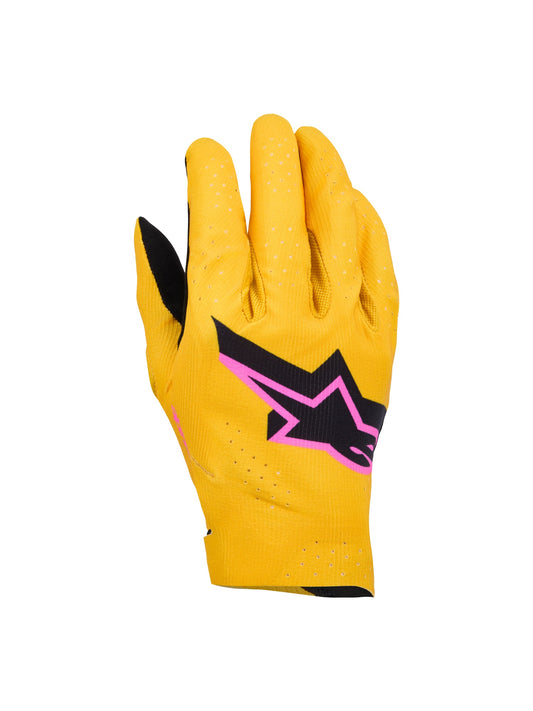 ALPINESTARS SUPERTECH MX GLOVES - GOLD BLACK FLUO PINK