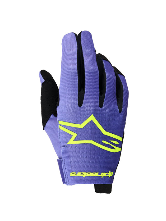 ALPINESTARS RADAR GLOVES - PURPLE YELLOW FLUO