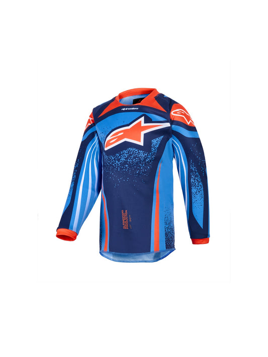ALPINESTARS 2026 KIDS RACER NOMUR JERSEY - DARK NAVY ORANGE UCLA BLUE