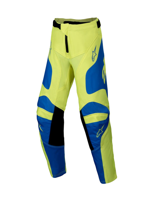 ALPINESTARS 2025 YOUTH RACER VEIL PANTS - YELLOW FLUO BLUE