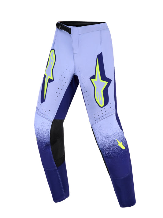 ALPINESTARS 2026 YOUTH SUPERTECH SCENZ PANTS - PURPLE YELLOW FLUO