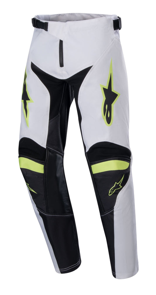 ALPINESTARS 2024 YOUTH RACER LUCENT PANTS - WHITE/NEON RED/YELLOW FLUO