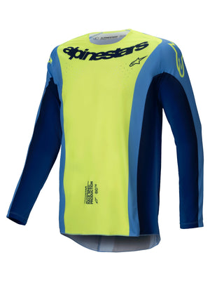 ALPINESTARS 2025 TECHSTAR MELT JERSEY - YELLOW FLUO BLUE