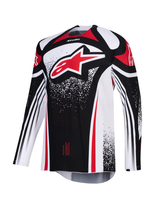 ALPINESTARS 2026 TECHSTAR NOMUR JERSEY - BLACK WHITE RED