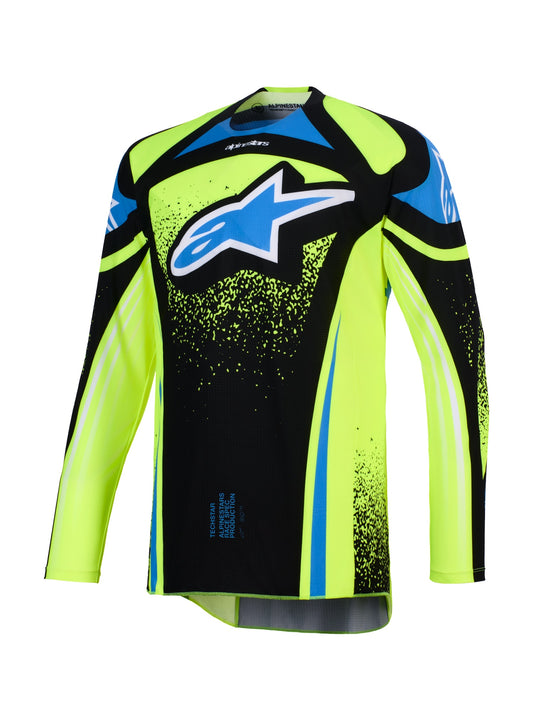 ALPINESTARS 2026 TECHSTAR NOMUR JERSEY - DARK NAVY YELLOW FLUO UCLA BLUE