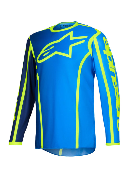 ALPINESTARS 2026 FLUID APEX JERSEY - BLUE YELLOW FLUO