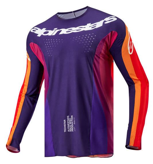 ALPINESTARS 2024 TECHSTAR PNEUMA JERSEY - DEEP PURPLE/ORANGE/DEEP BLUE