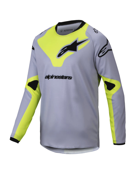 ALPINESTARS 2025 YOUTH RACER VEIL JERSEY - GREY YELLOW FLUO