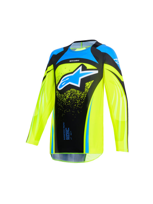 ALPINESTARS 2026 YOUTH SUPERTECH NOMUR JERSEY - DARK NAVY YELLOW FLUO UCLA BLUE