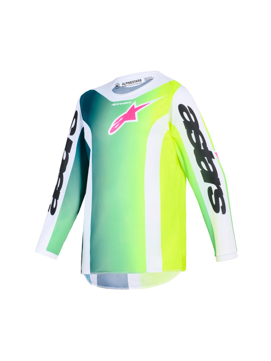 ALPINESTARS 2026 YOUTH FLUID PORTL JERSEY - GREEN WHITE BLACK