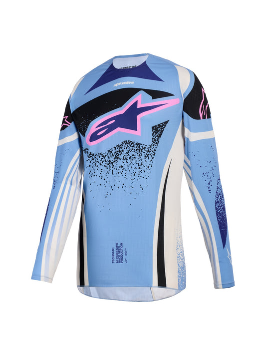 ALPINESTARS 2026 STELLA TECHSTAR NOMUR JERSEY - LIGHT BLUE OFF WHITE BLACK