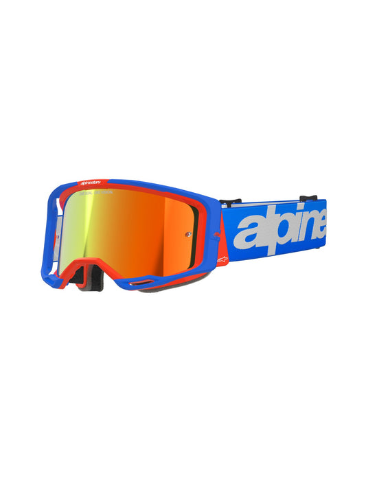 ALPINESTARS VISION 8 WOODMARK GOGGLES - BLUE ORANGE MIRROR RED