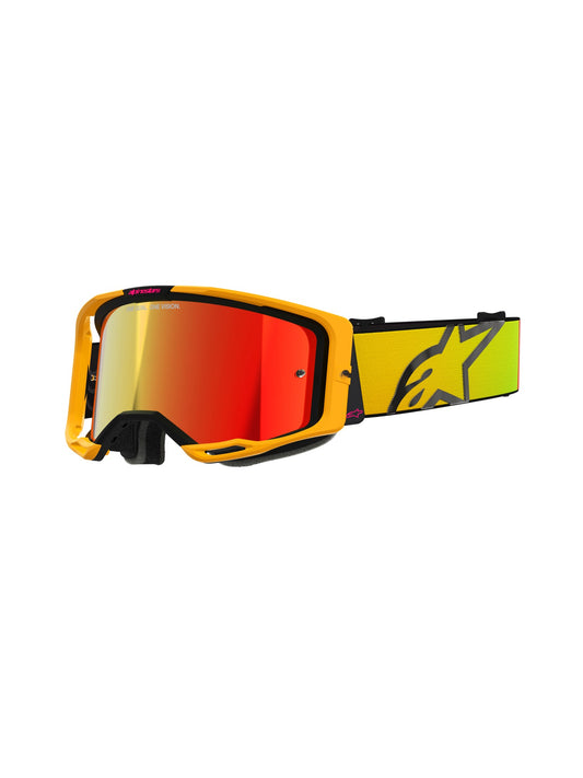 ALPINESTARS VISION 8 CORP GOGGLES - YELLOW PINK MIRROR RED