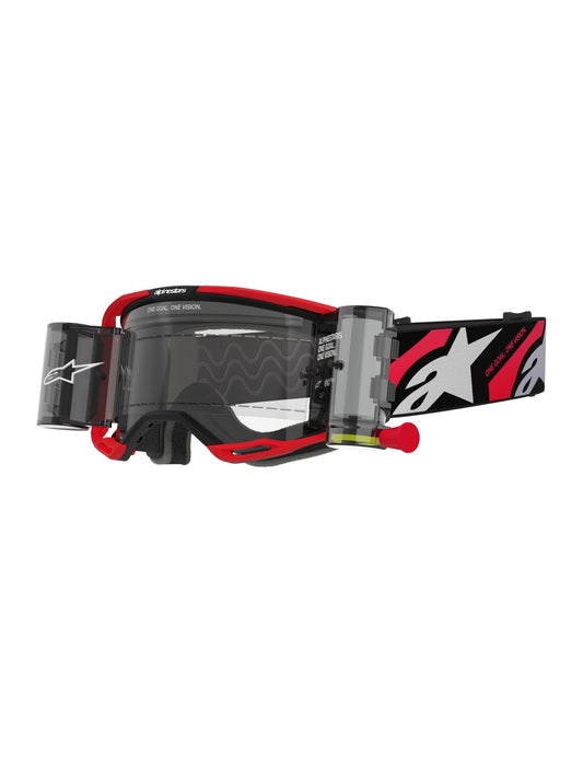 ALPINESTARS VISION 8 LUAR GOGGLES - RED BLACK CLEAR ROLL-OFF