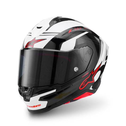 Alpinestars SR7 Acore ECE06 Helmet - Black White Red Gloss