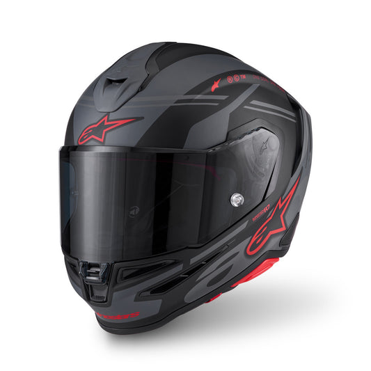 Alpinestars SR7 Acore ECE06 Helmet - Black Gray Red Matt