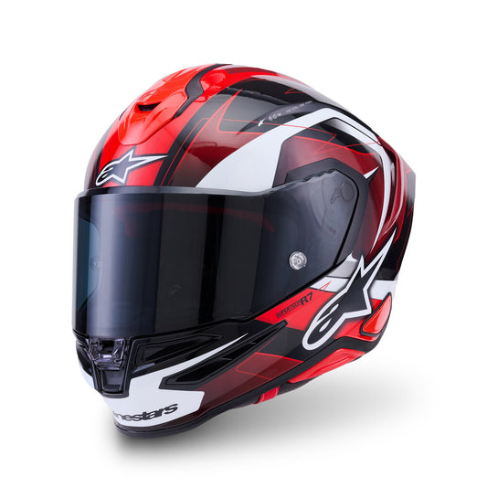 Alpinestars SR7 Kinetis ECE06 Helmet - Black White Red Gloss