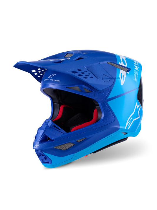 ALPINESTARS 2026 SUPERTECH S-M10 FLOOD HELMET - MET BLUE MED BLUE BLACK CARBON M&G