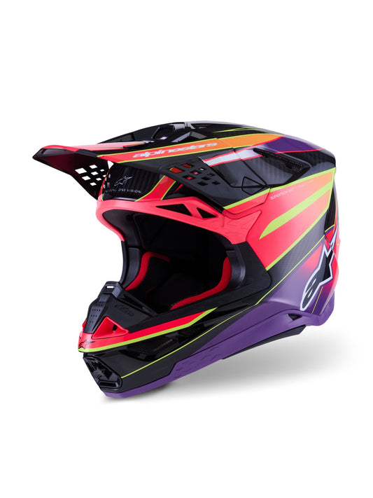 ALPINESTARS 2026 SUPERTECH S-M10 ERA HELMET - PINK VIOLET YELLOW FLUO GLOSSY