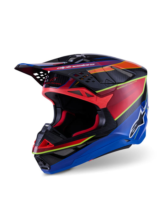 ALPINESTARS 2026 SUPERTECH S-M10 ERA HELMET - BLUE RED YELLOW FLUO GLOSSY