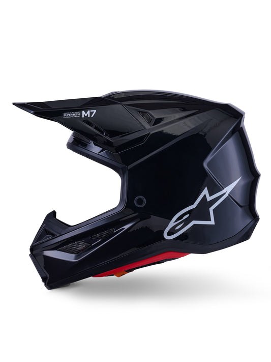 ALPINESTARS 2026 S-M7 SOLID HELMET - BLACK GLOSSY
