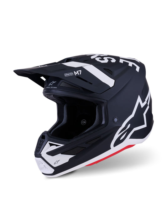 ALPINESTARS 2026 S-M7 DASHER HELMET - BLACK WHITE MATT