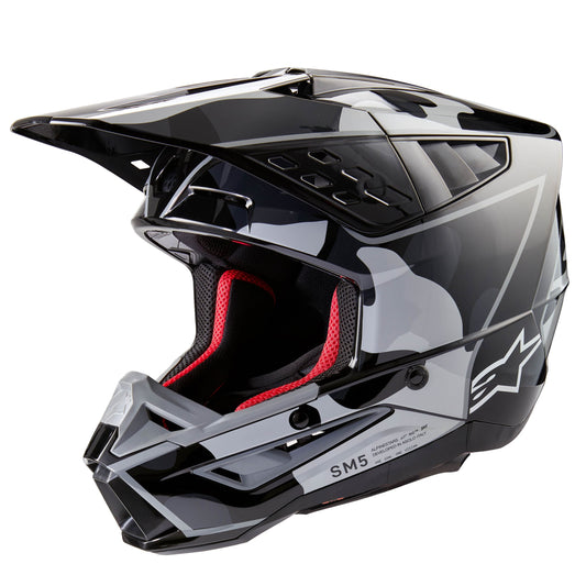 ALPINESTARS 2024 SUPERTECH M5 ROVER 2 HELMET - BLACK/SILVER GLOSSY