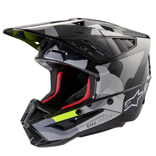 ALPINESTARS 2024 SUPERTECH M5 ROVER 2 HELMET - DARK GREY/YELLOW FLUO GLOSSY