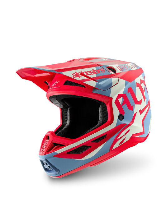 Alpinestars 2026 S-M7 Beast Coast Limited Edition Helmet - Pirate Black/Hot Orange Matt