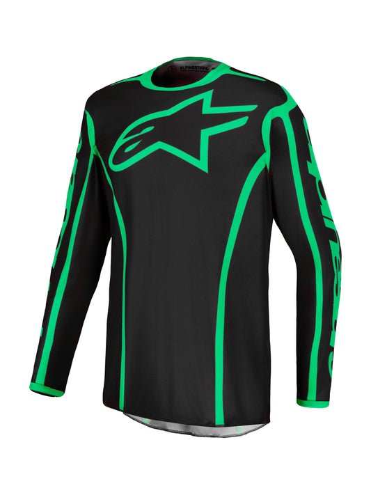 Alpinestars 2027 Fluid Apex V2 Jersey - Black Green Fluo