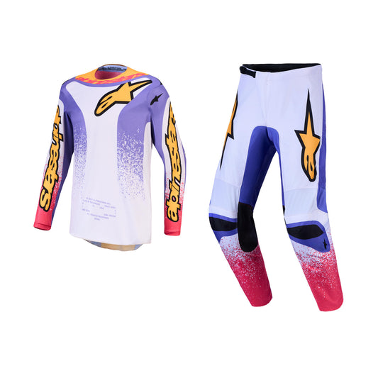 Alpinestars 2027 Fluid Drag Gear Set - Light Lilac Blue Iris Gold