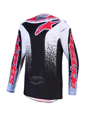 Alpinestars 2027 Fluid Drag Jersey - Black White Light Blue Red Fluo