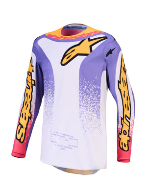 Alpinestars 2027 Fluid Drag Jersey - Light Lilac Blue Iris Gold