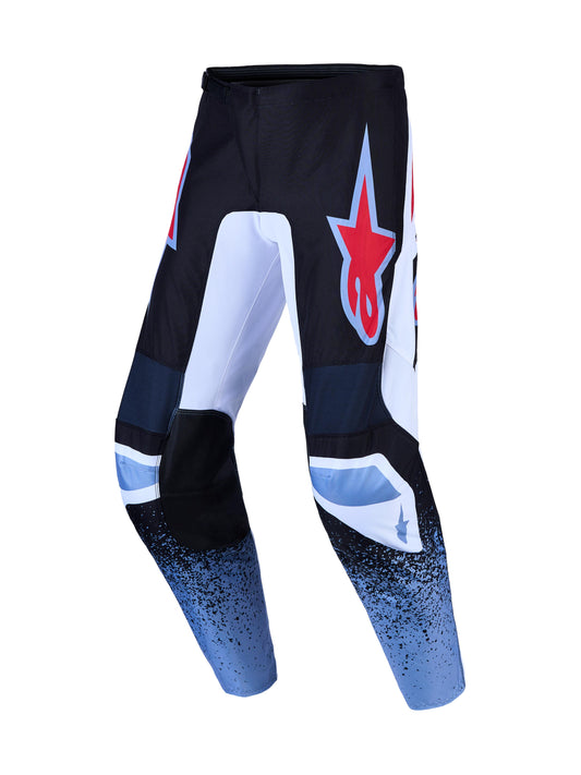 Alpinestars 2027 Fluid Drag Pants - Black White Light Blue Red Fluo
