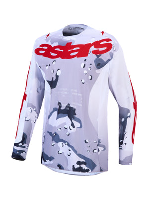 Alpinestars 2027 Racer Air Lone Jersey - Gray Camo White Fire Red