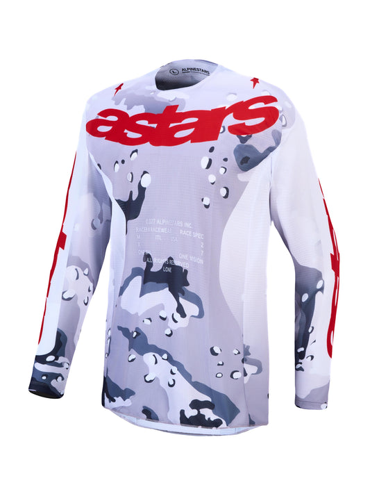 Alpinestars 2027 Racer Air Lone Jersey - Gray Camo White Fire Red