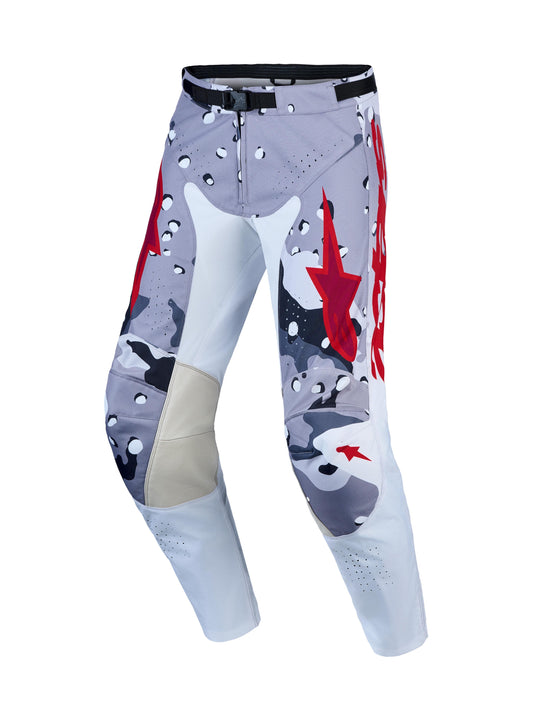 Alpinestars 2027 Racer Air Lone Pants - Gray Camo White Fire Red