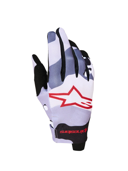 Alpinestars 2027 Radar Gloves - Ash Gray Light Lilac Red Black