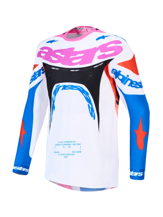 Alpinestars 2027 Supertech Dyna Jersey - White Blithe Blue Black Purple