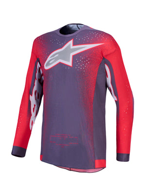 Alpinestars 2027 Supertech Hiten AFD Jersey - Graystone Red Fluo Light Lilac