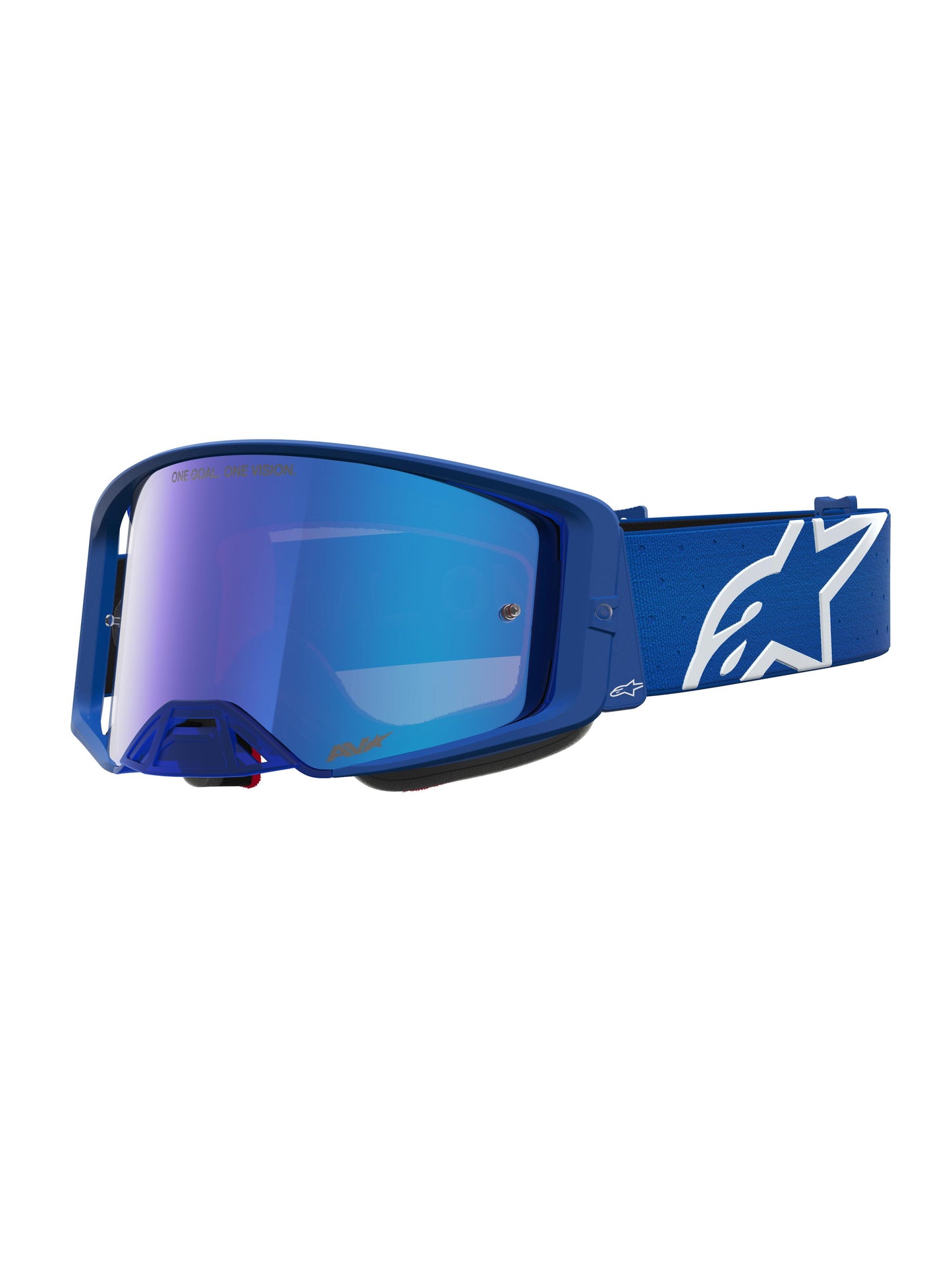 Alpinestars 2027 Supertech Vesta Goggles - Blithe Blue White / Mirror Blue Lens