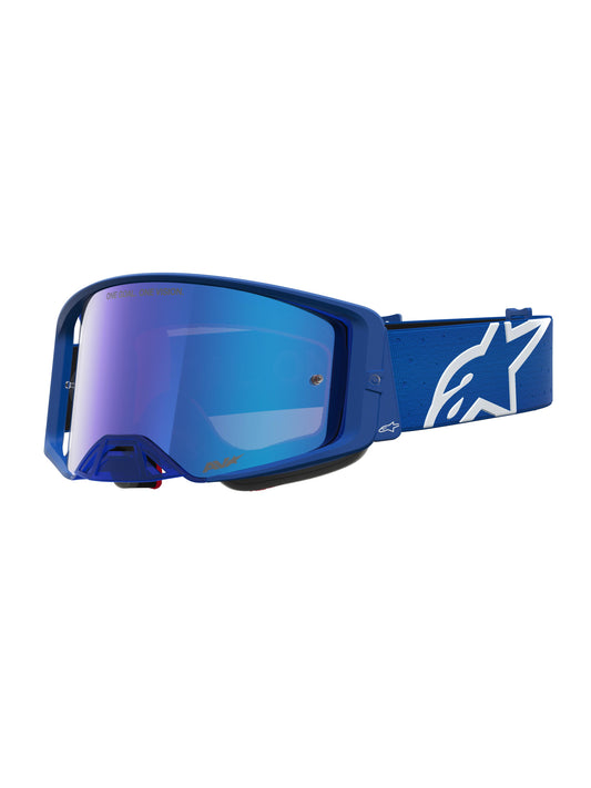 Alpinestars 2027 Supertech Vesta Goggles - Blithe Blue White / Mirror Blue Lens