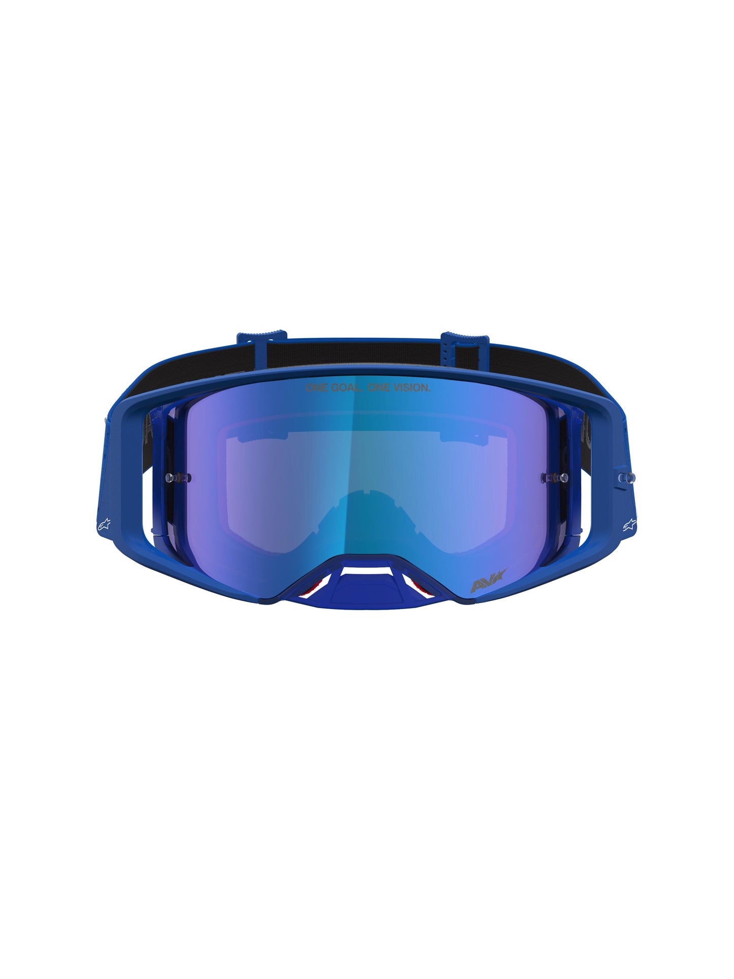 Alpinestars 2027 Supertech Vesta Goggles - Blithe Blue White / Mirror Blue Lens
