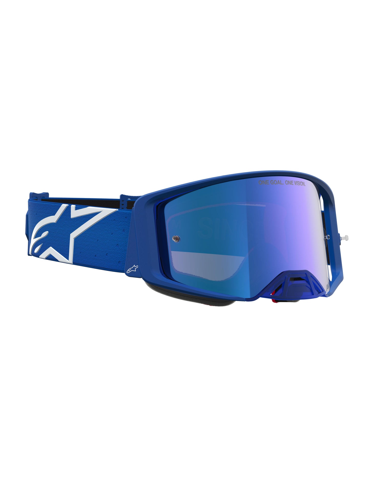 Alpinestars 2027 Supertech Vesta Goggles - Blithe Blue White / Mirror Blue Lens