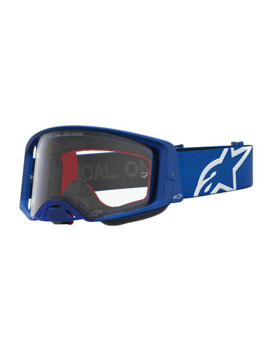 Alpinestars 2027 Supertech Vesta Goggles - Blue White / Clear Lens